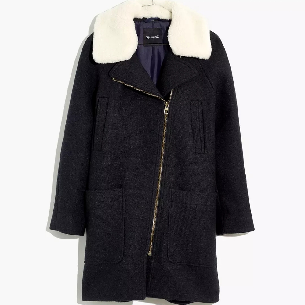 Madewell Eldridge Zip Coat in Insuluxe Fabric